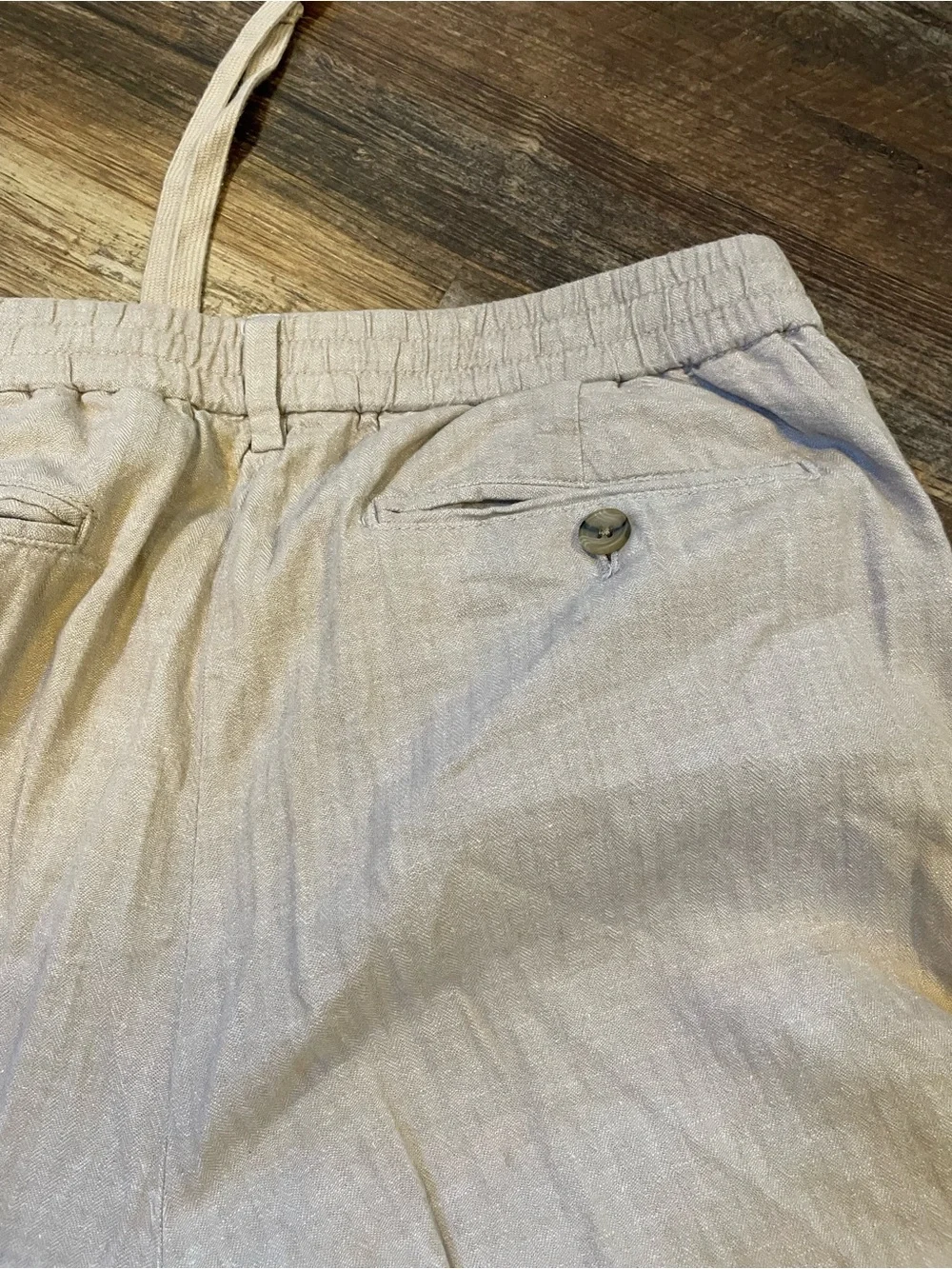Banana Republic Men's Drawstring Chinos in Light Khaki